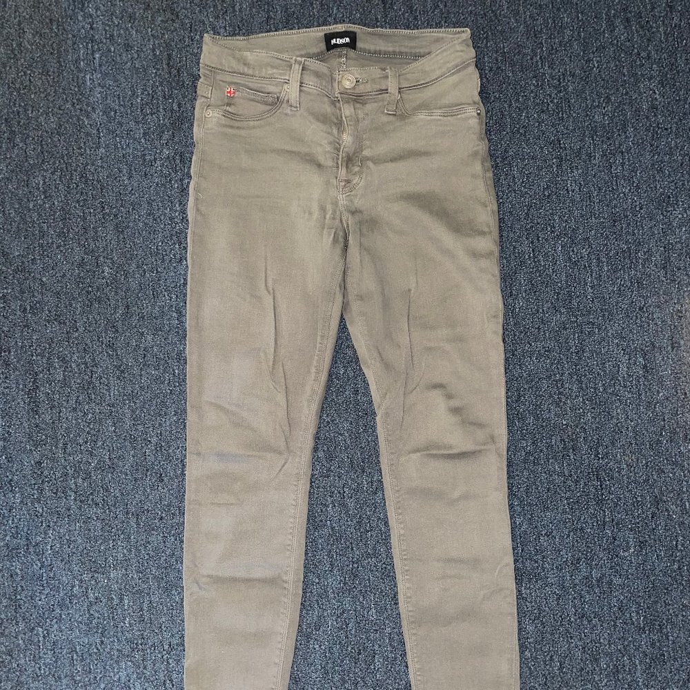 Hudson Natalie Super Skinny Jeans, olive, size 27